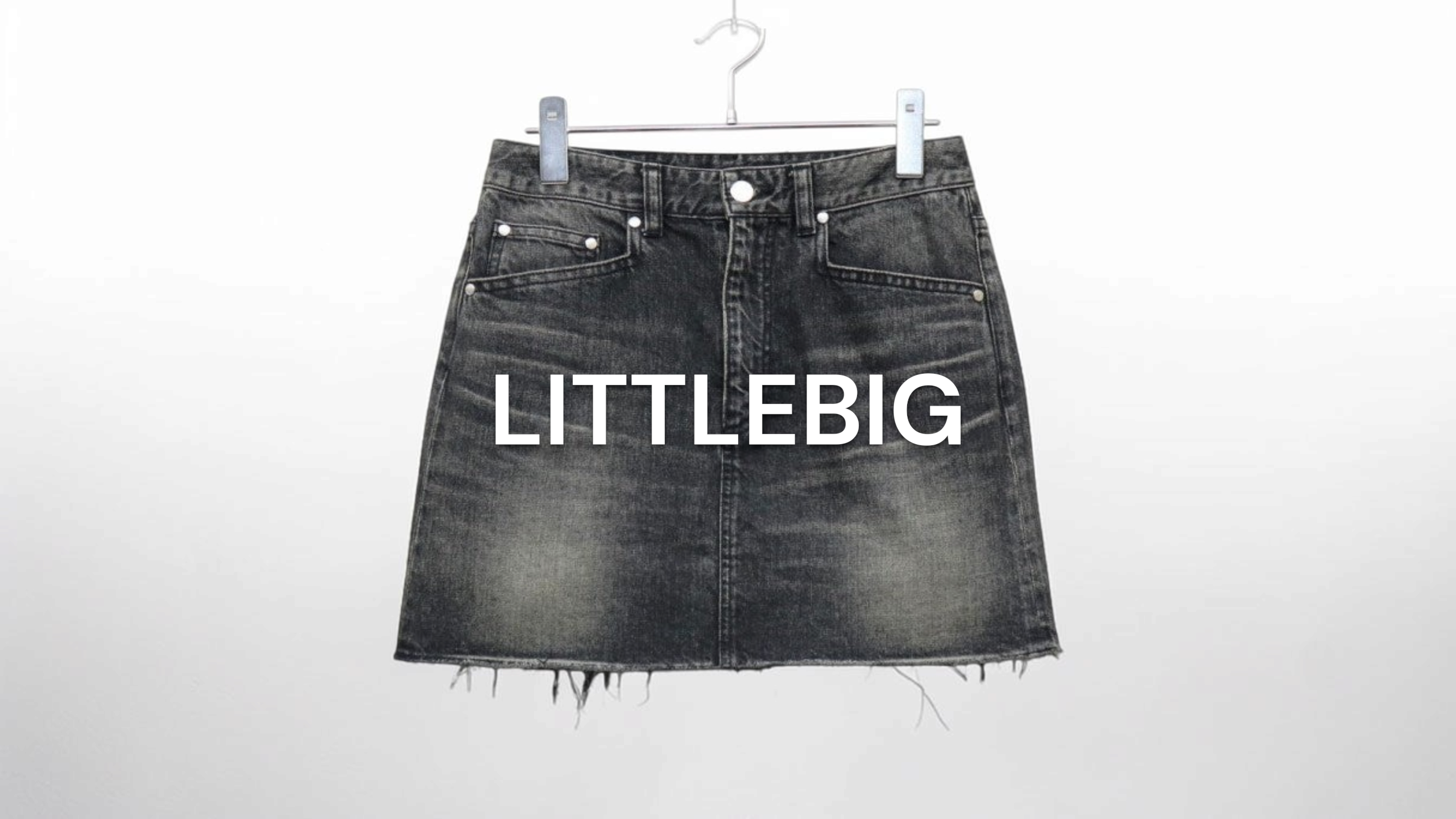 新入荷】LITTLEBIG（リトルビッグ） タイトデニムスカート USED加工
