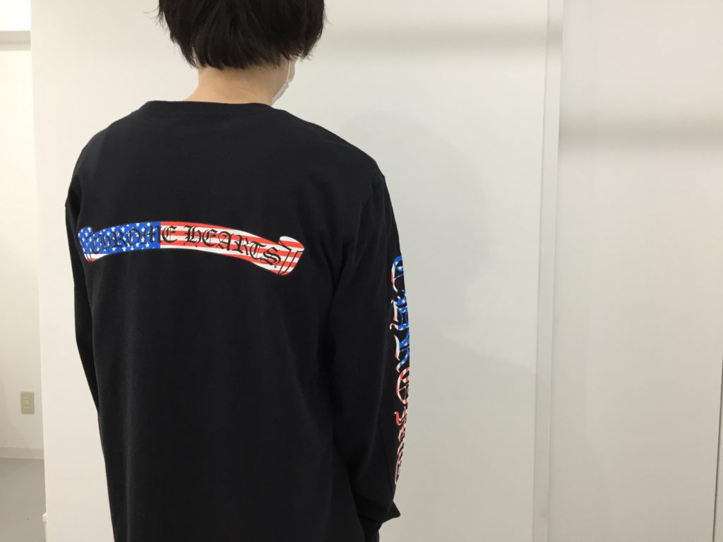 CHROME HEARTS/ クロムハーツ】アメリカンフラッグ長袖Tシャツ