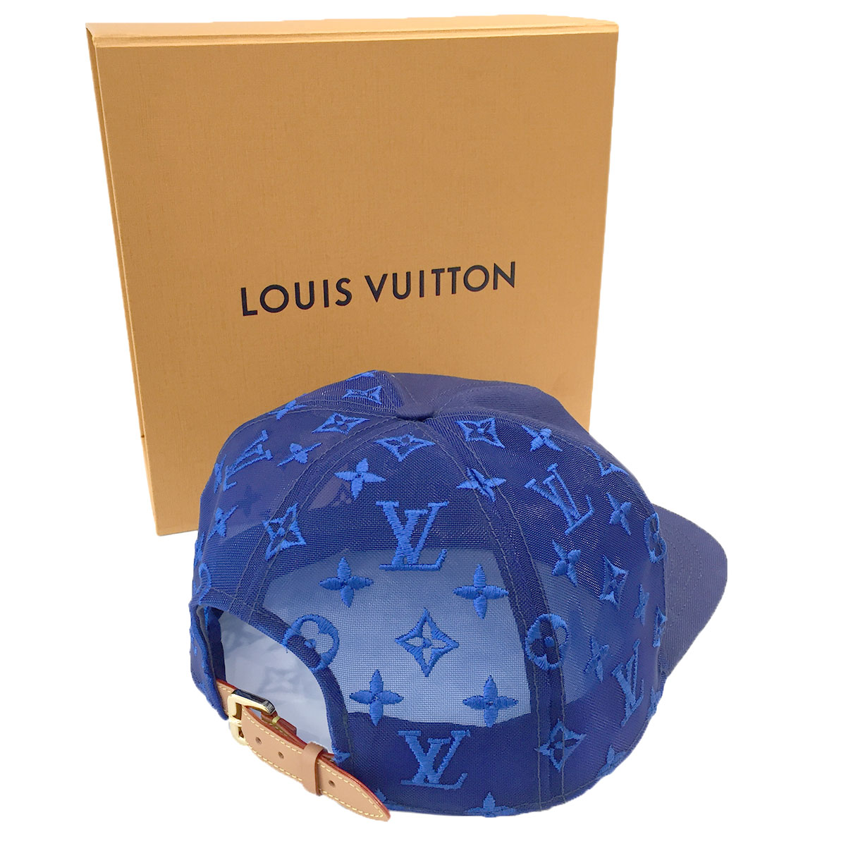 LOUIS VUITTON/ルイ・ヴィトン】ロゴ刺繍モノグラムメッシュキャップ  