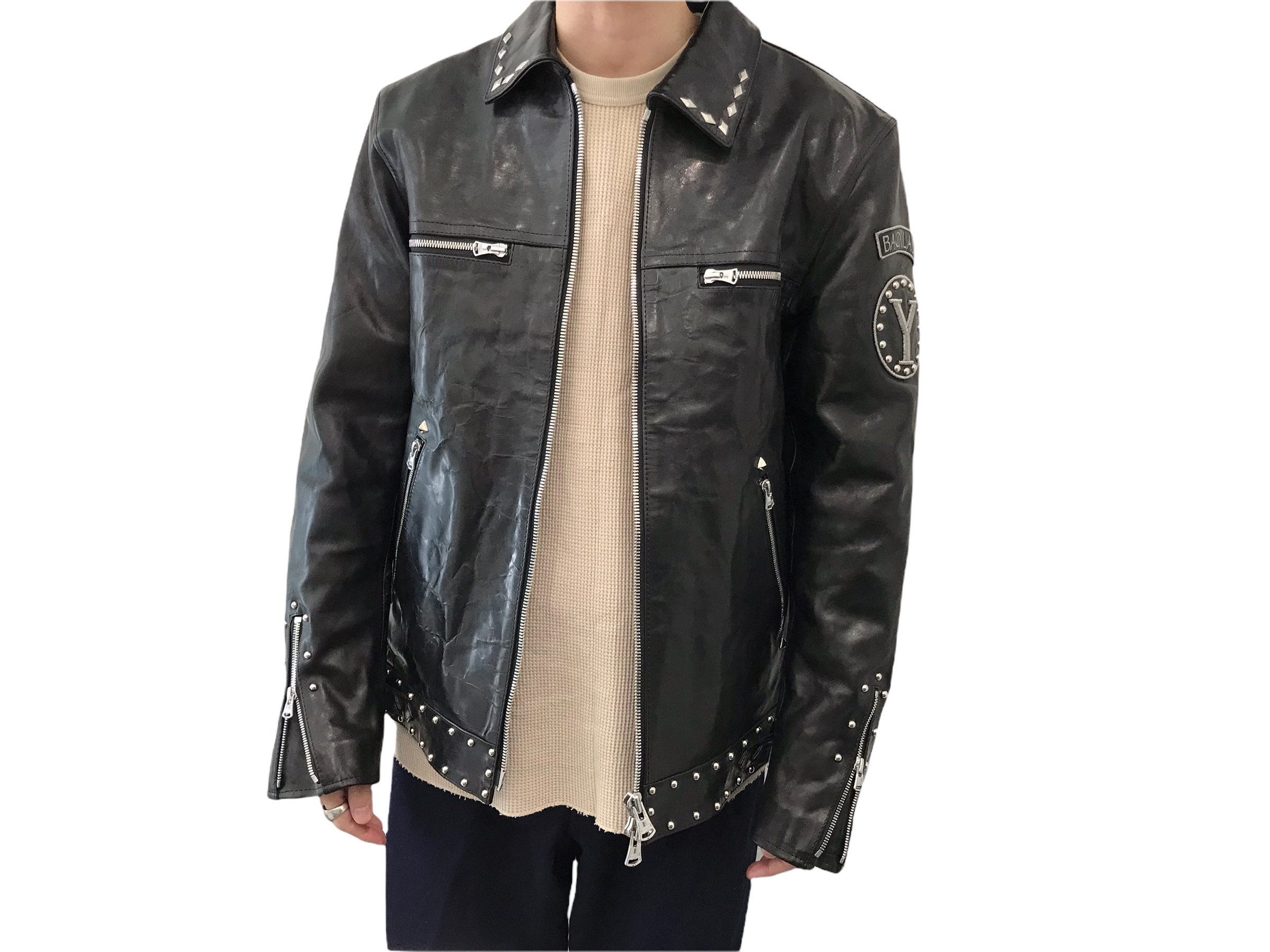YOHJI YAMAMOTO pour homme×ISAMU KATAYAMA BACKLASH】レザー 