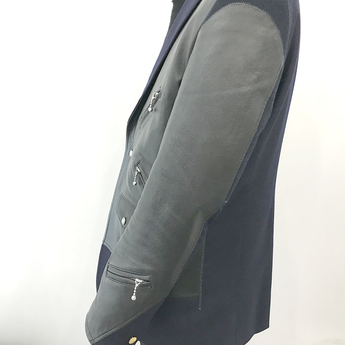 JUNYA WATANABE CdG MAN×BROOKS BROTHERS】レザー切替テーラード 