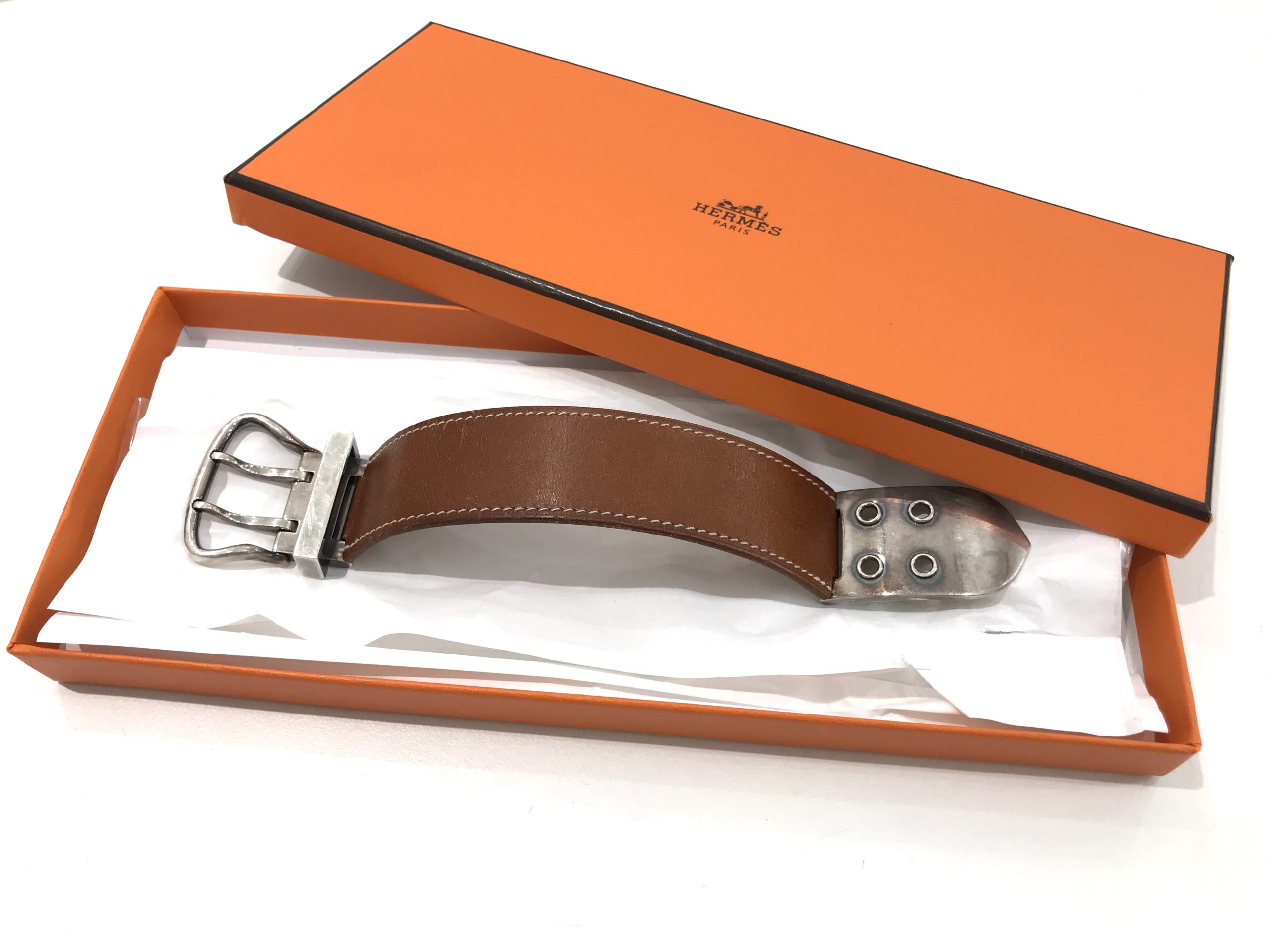 HERMES】レザーコンビブックルセリエブレスレット【買取入荷情報 