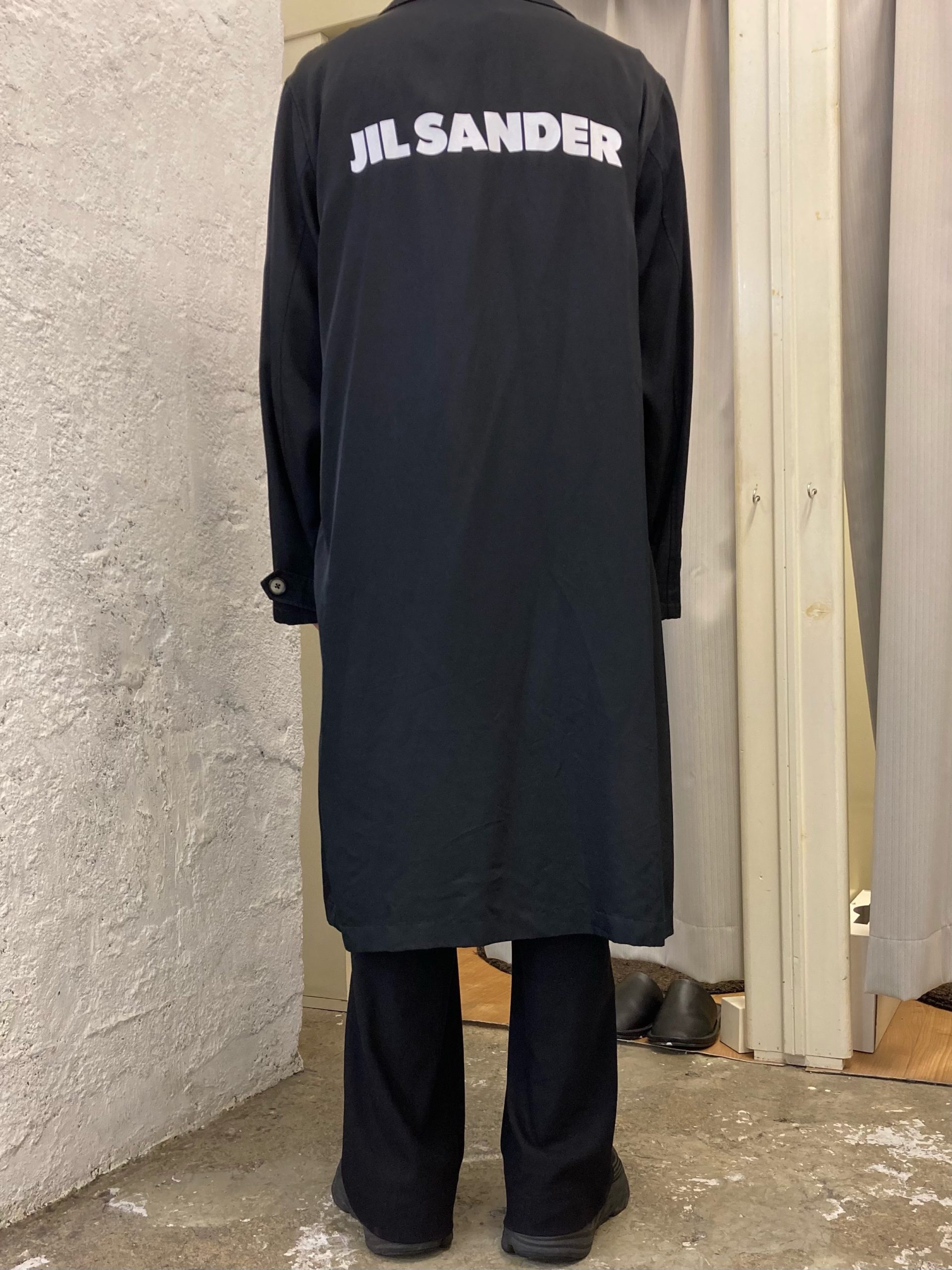 JIL SANDER】「TIPTON LOGO VISCOSE COAT 」 バックロゴステンカラー 