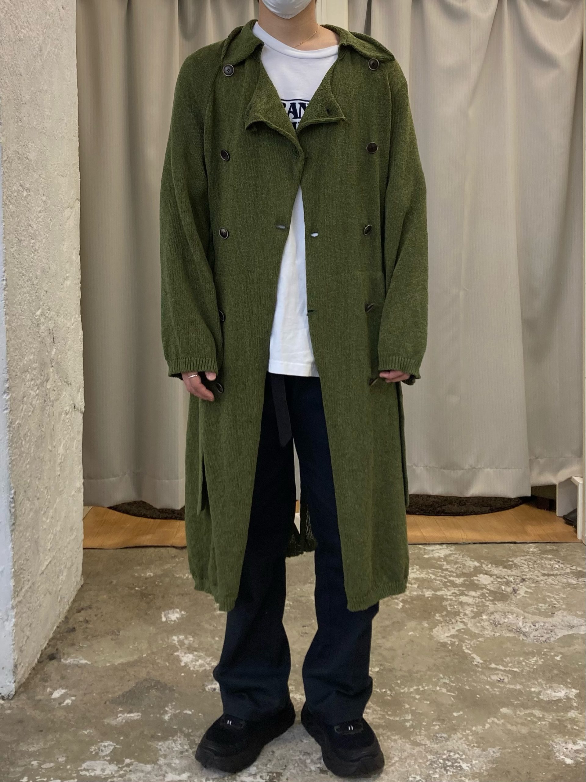 Kota Gushiken】「Knitted Washi Trench Coat」 ニットトレンチコート 
