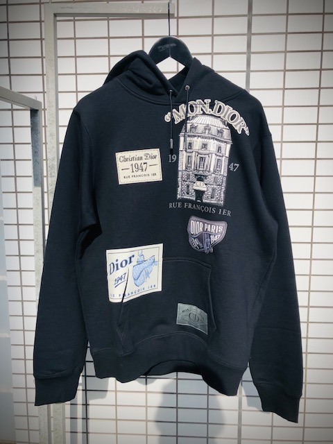 2020SS 日本未発売 Dior HOMME アーカイブパッチ スウェットパーカー