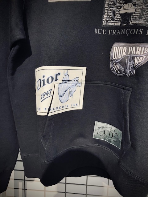 2020SS 日本未発売 Dior HOMME アーカイブパッチ スウェットパーカー