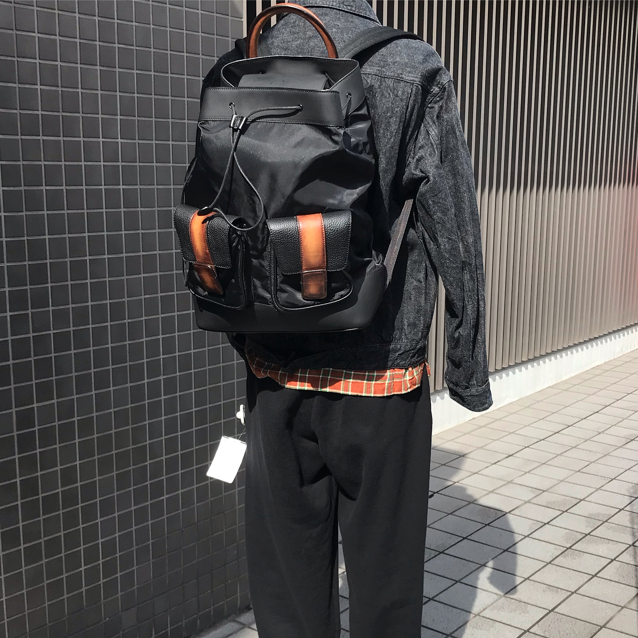 Berluti ] Leather Switched Nylon Back Pack / レザー切替ナイロン