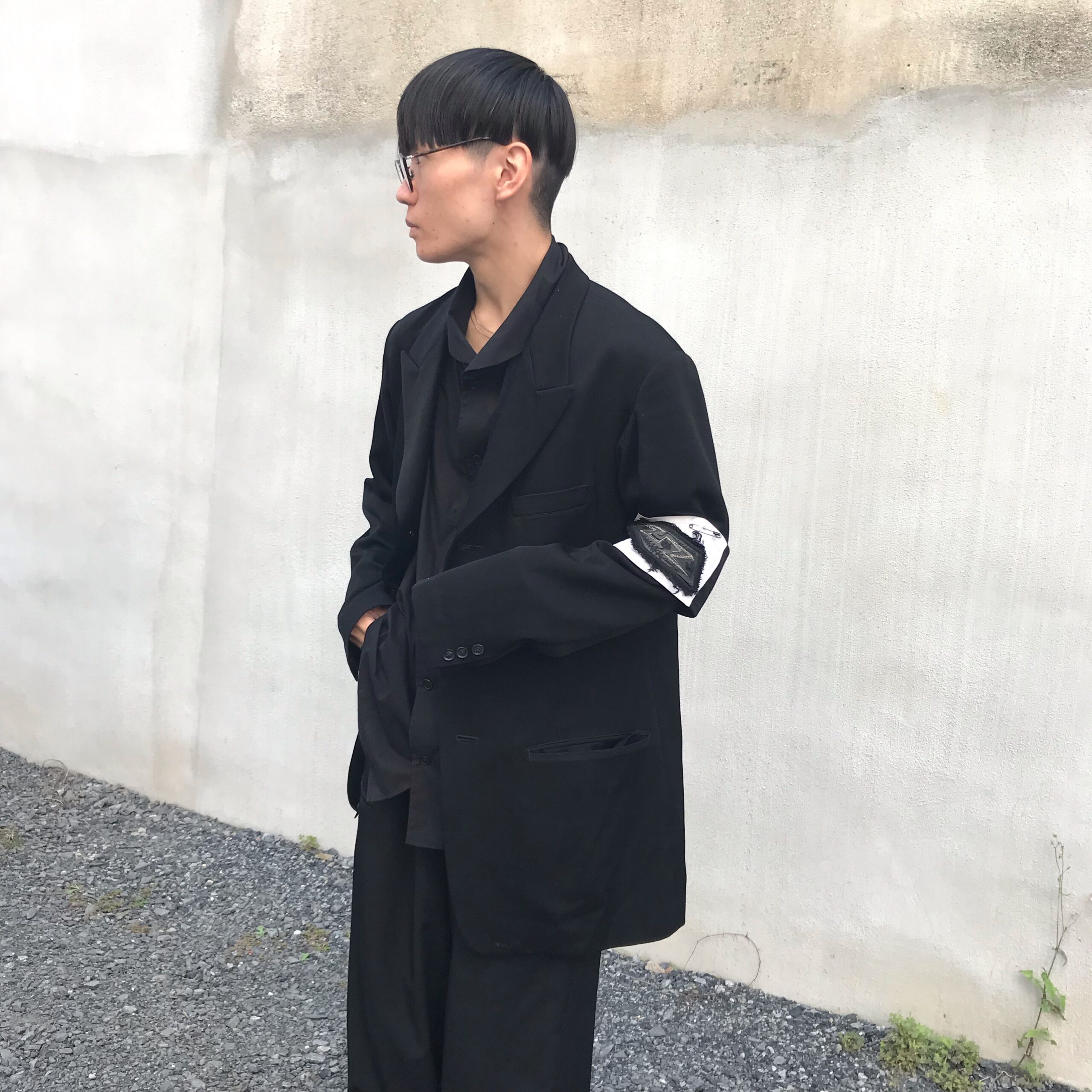 YOHJI YAMAMOTO pour homme ] 20AW サイドガゼット ピークドラペル