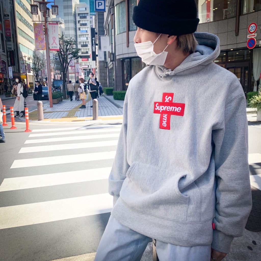 Supreme Cross Box Logo Hooded Sweatshirt