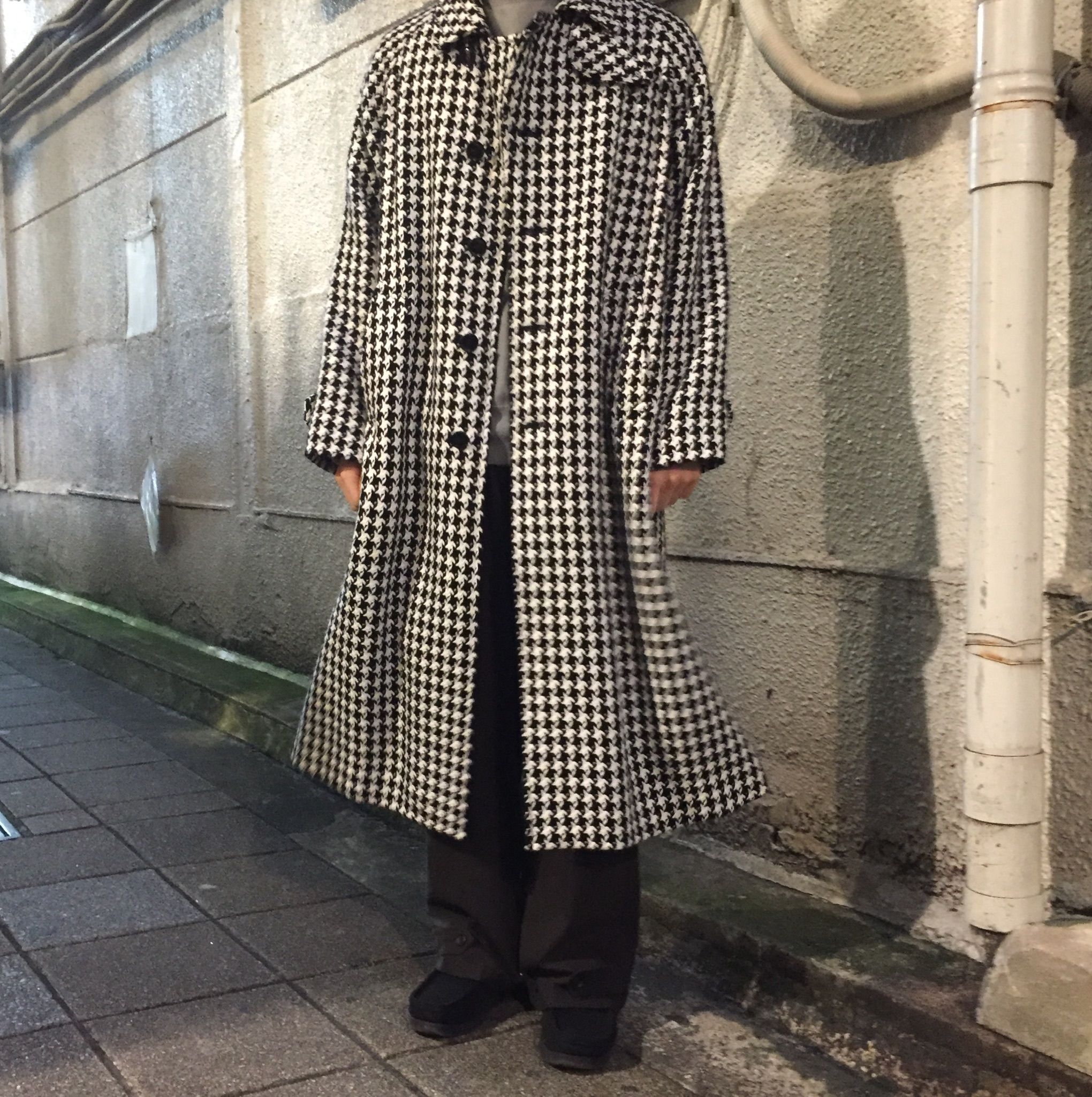 cantate/カンタータ】Houndstooth Check Balmacaan Coat【買取入荷情報 