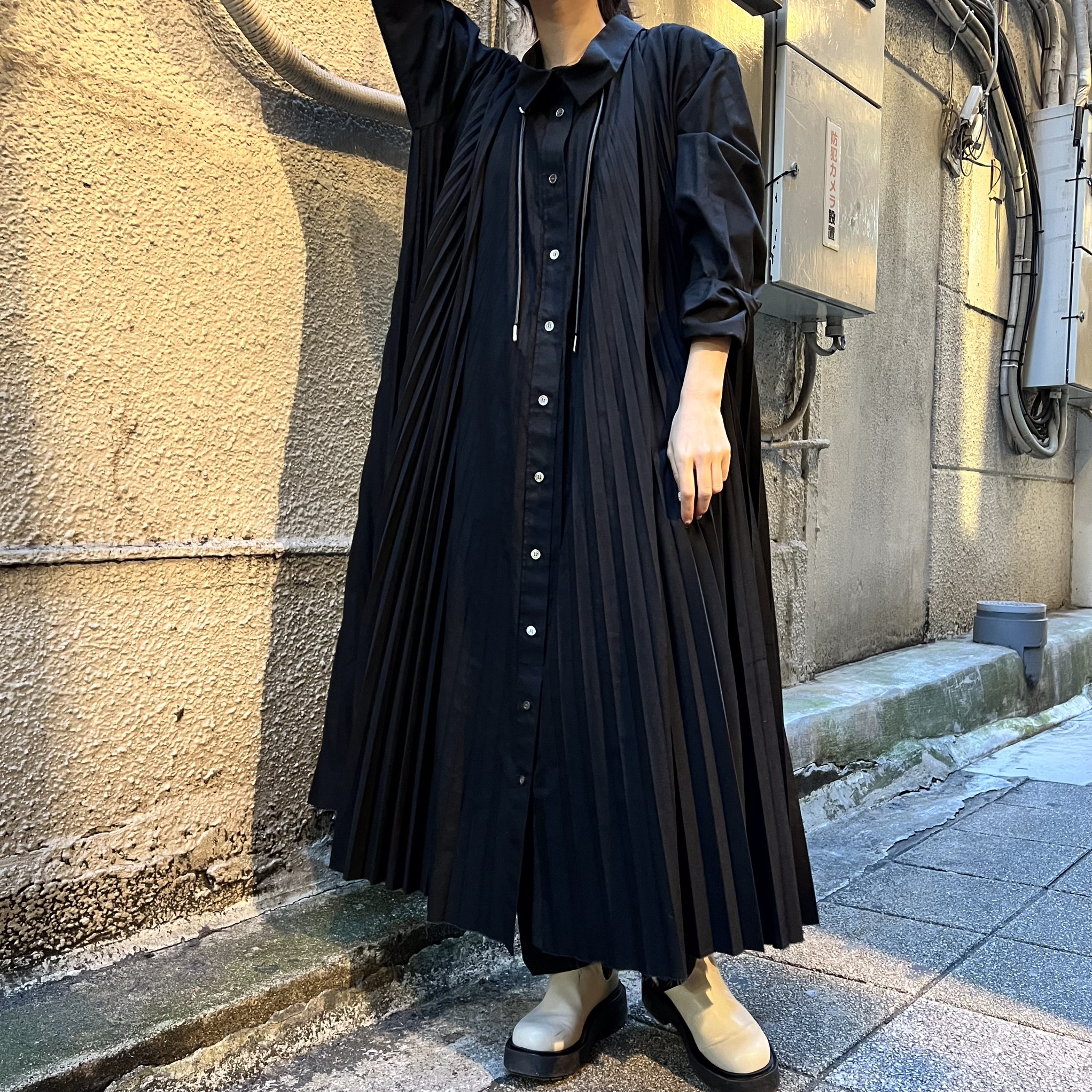 sacai/サカイ】ニットライダースドッキングプリーツワンピース【買取 