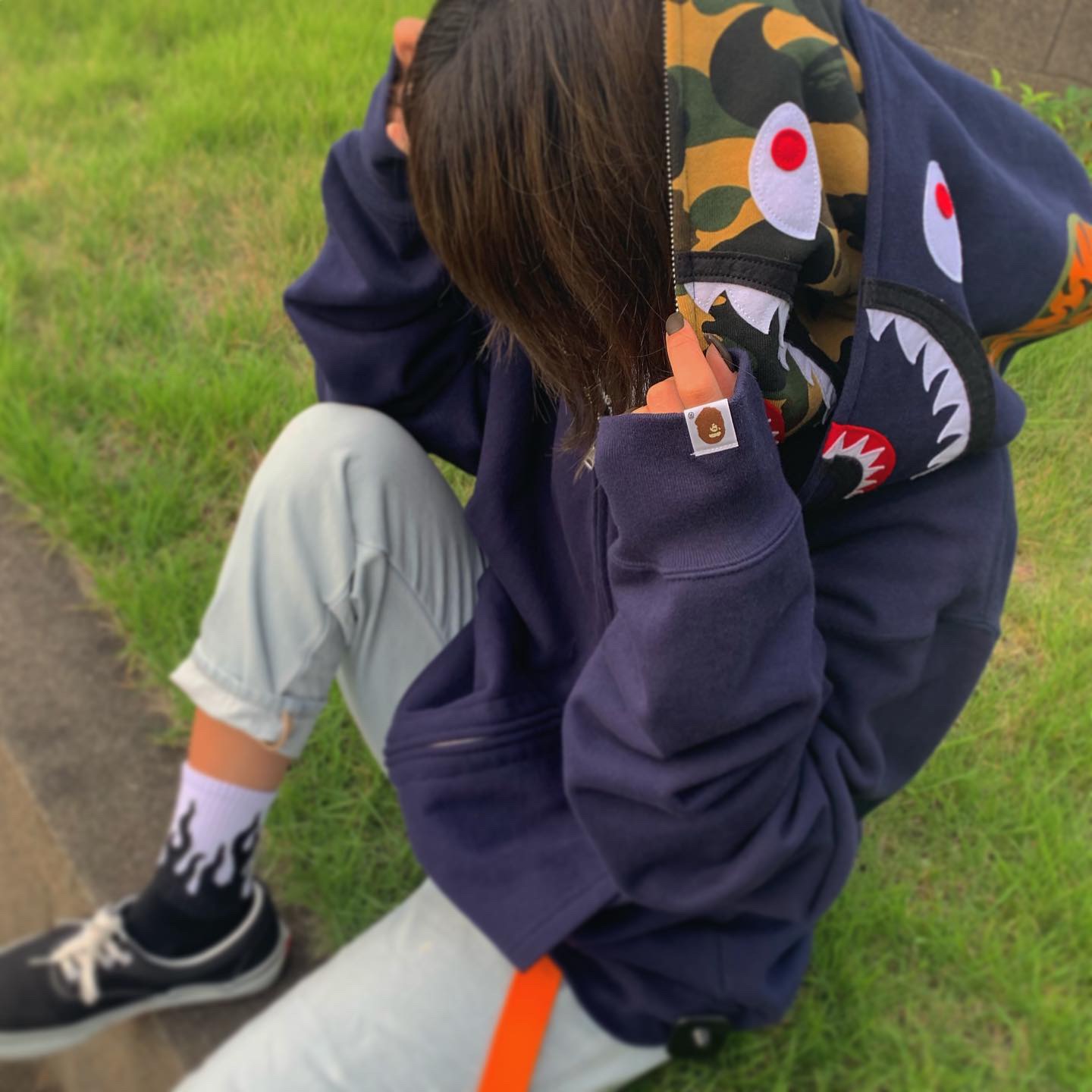 パーカーA BATHING APE シャークパーカー - パーカー