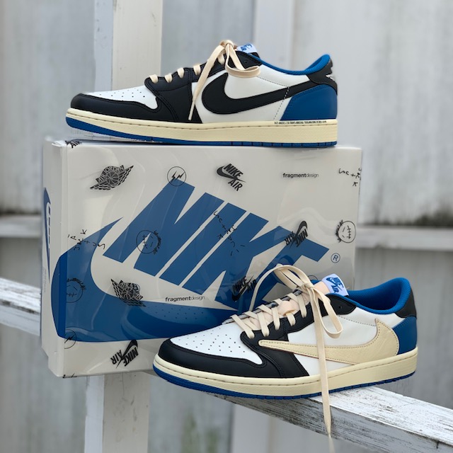 最強トリプルコラボスニーカーNIKE×FRAGMENT×Travis Scot AIR JORDAN 1 